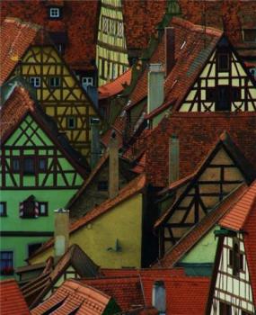 A view across the city from Rothenburg's walls